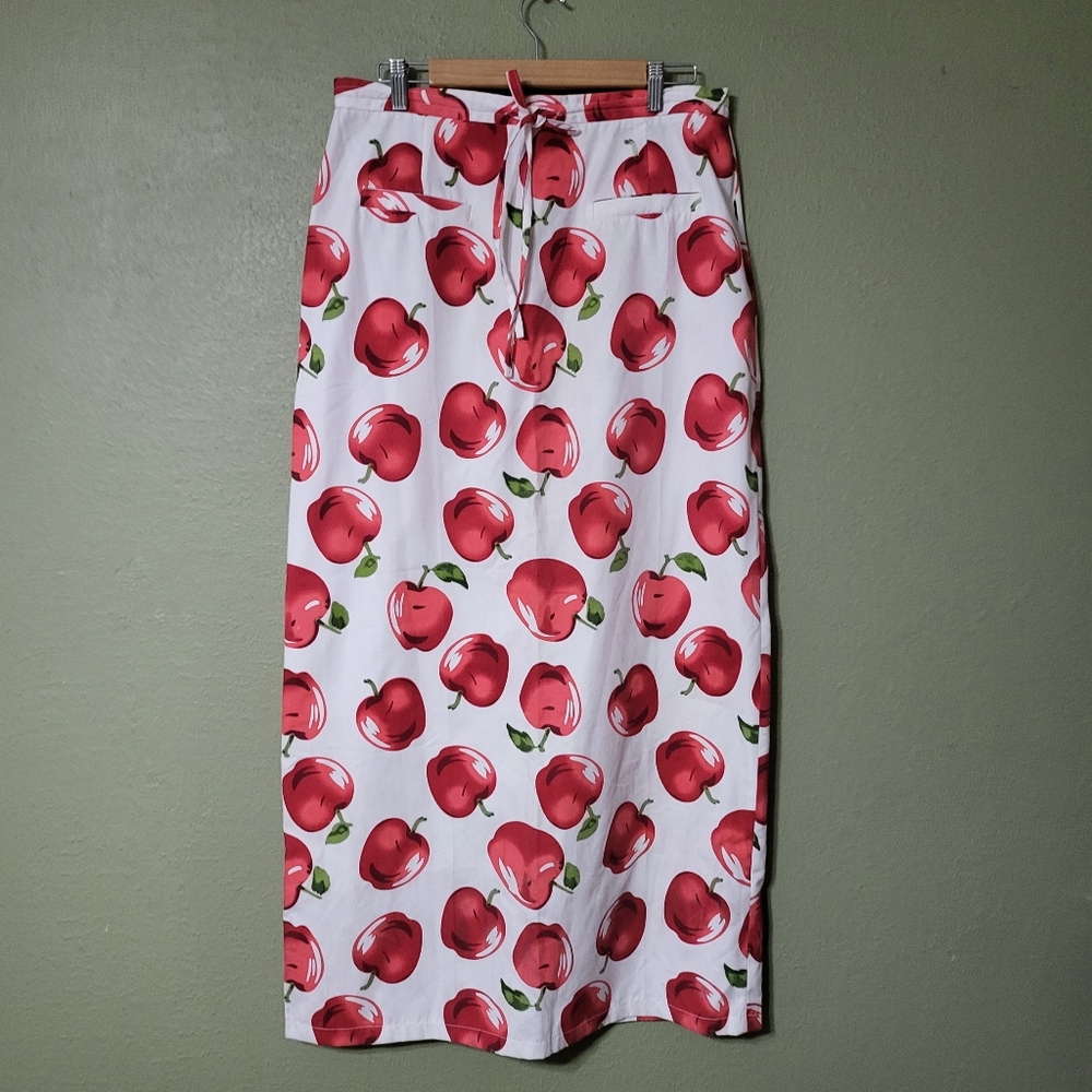 Maxi Pencil Casual Ankle Length Apples Skirt Size 34